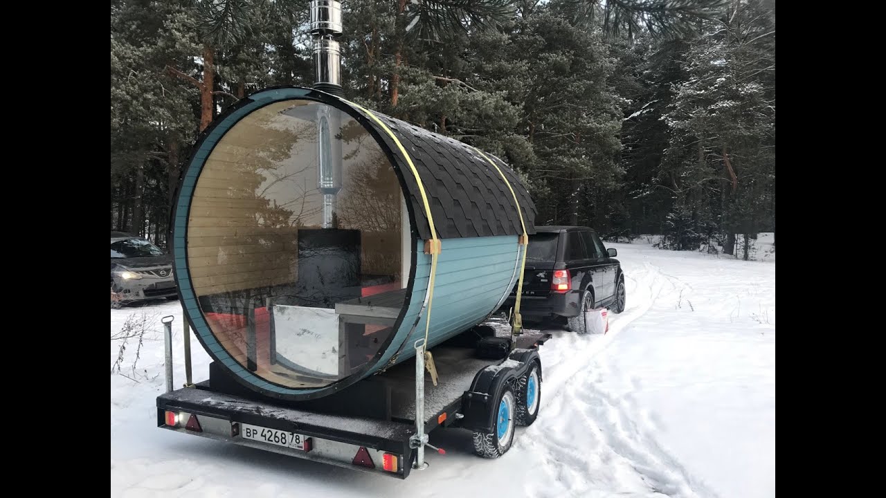 БАНЯ БОЧКА на прицепе.