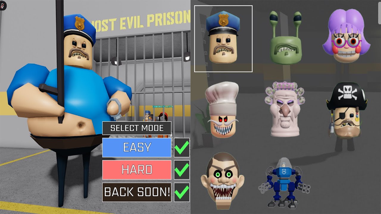 Barry’s Prison Run (OBBY) HARD MODE All Powers & Characters UnlockedL Ani Tron, Alien, Papa Pizza