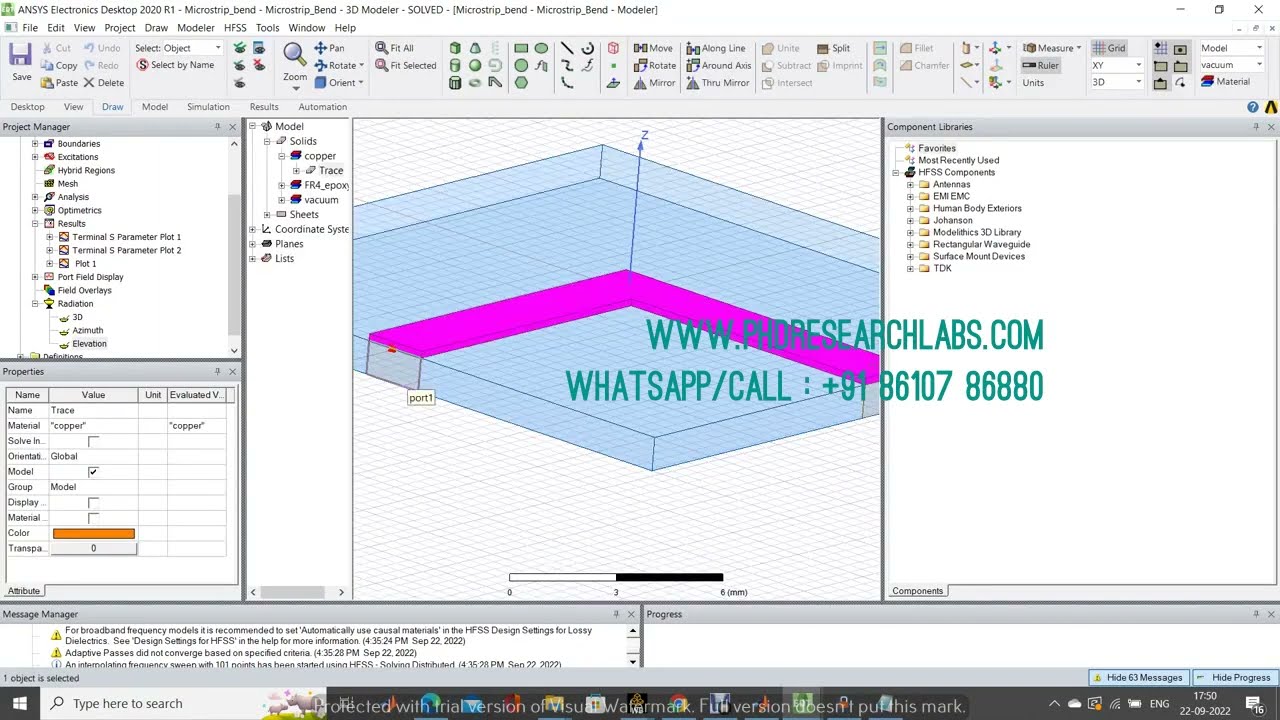 Microstrip bend antenna using Ansys HFSS