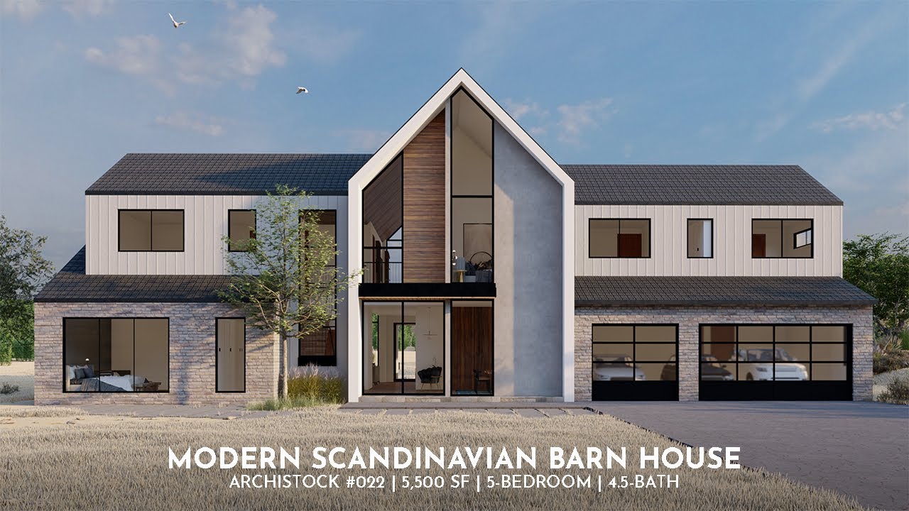 5,500 sq ft Modern Scandinavian Barn House | 5-Bed, 4.5-Bath