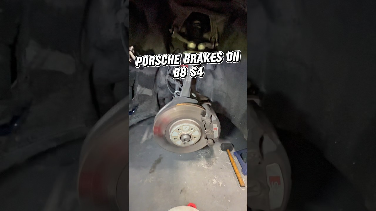 Porsche Brembos on the B8 S4! #shorts #viral #fyp #audi #audis4 #b8s4 #brakeupgrade #porsche #brembo