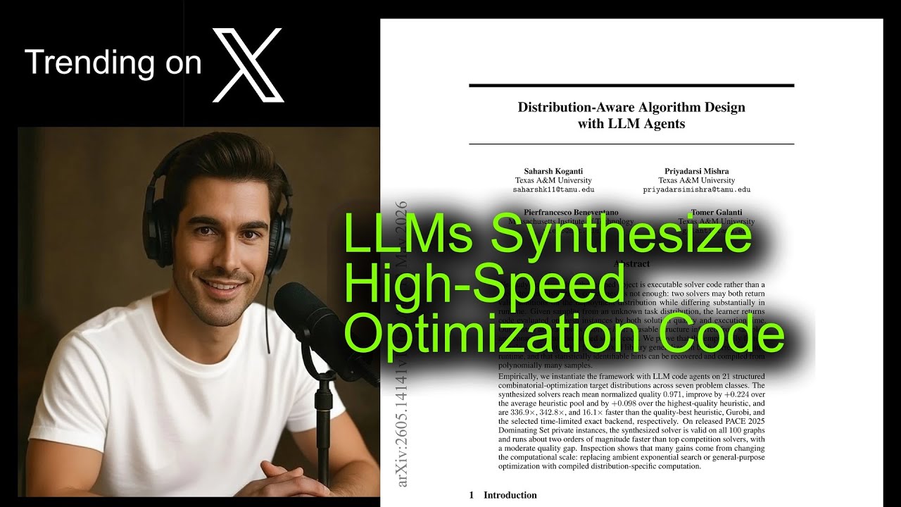 LLMs Synthesize High-Speed Optimization Code