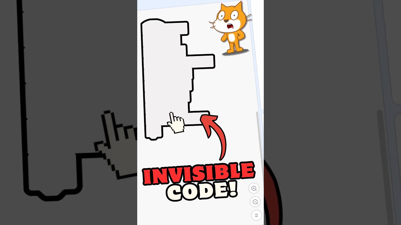 INVISIBLE Scratch Code?! 🔥🔥🔥 HIDDEN Code HACK!    #scratch #scratchprogramming #shorts