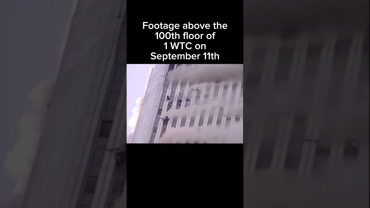 Footage above the 1 WTC&rsquo;s 100th on September 11th, 2001 #history #neverforget