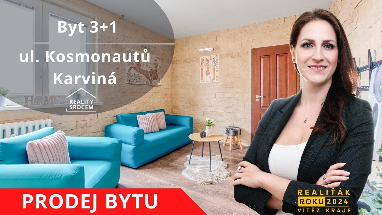 Prodej družs. bytu 3+1/55 m2 na ul. Kosmonautů, Karvin&aacute;