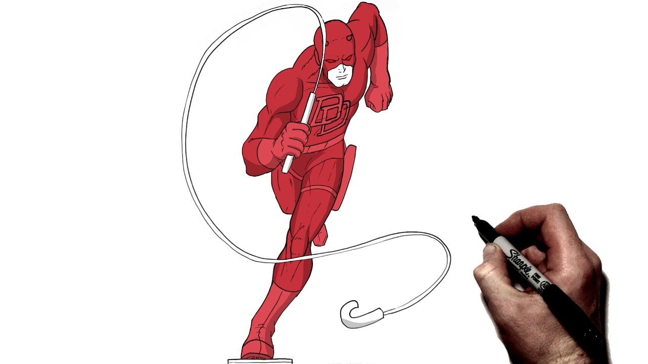 How To Draw Daredevil (Romita) | Step By Step | Marvel
