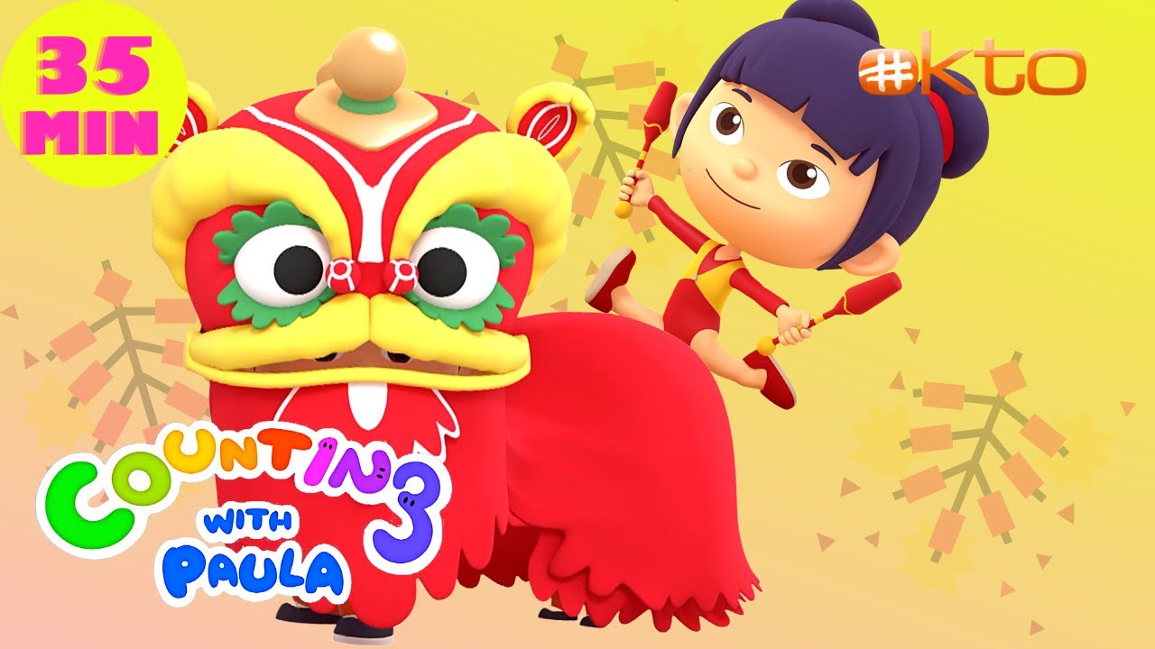 Counting with Paula | 35 Min Compilation ⏰ | Lion Dance and More 🦁 | @mediacorpokto