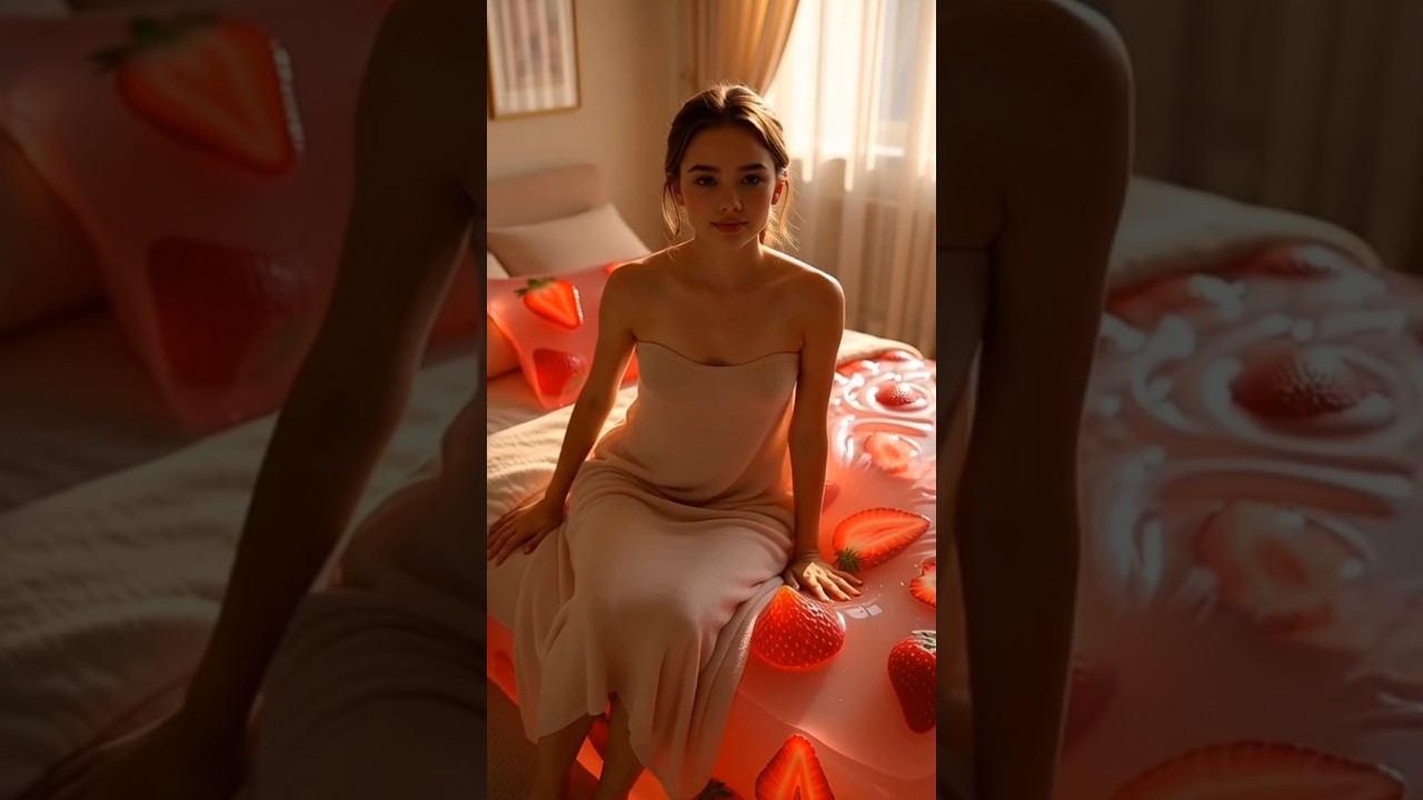 Sleeping on a Fruit Jelly Bed 🍓🍊 | Unreal AI Dream Bedroom