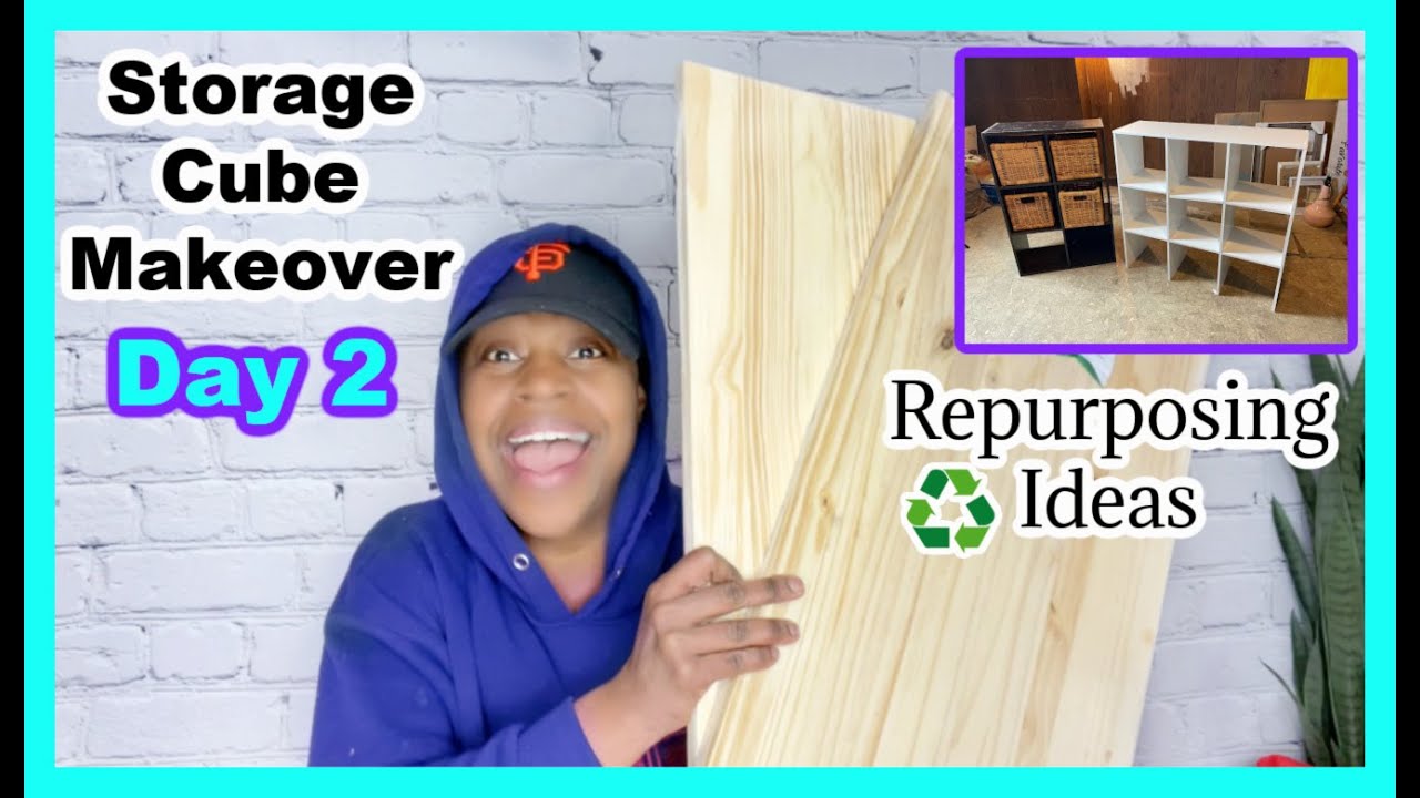 Dumpster Diving:Turning Trash Into Treasure | Storage Cube Makeover | Day 2 -Repurposing  Ideas |DIY