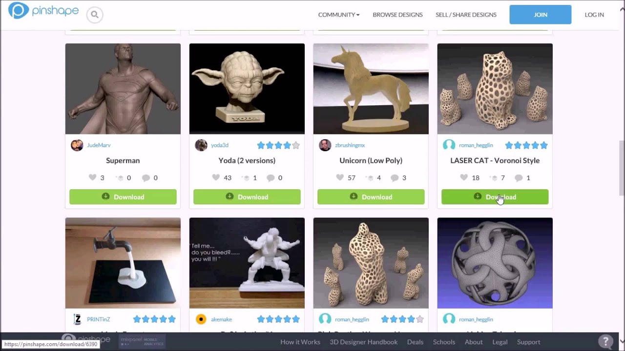 3D stl models download for free #1 - Pinshape, Thinkiverse