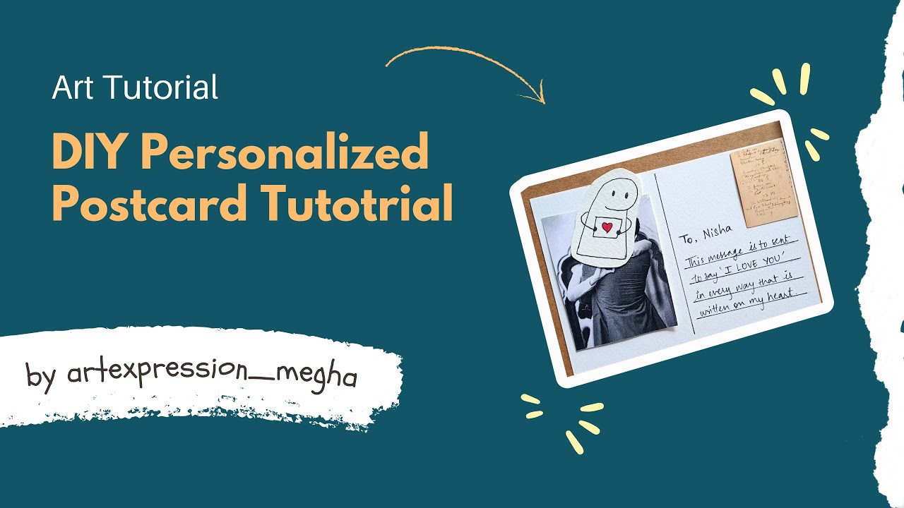 How to make DIY Personalized Postcard Tutorial