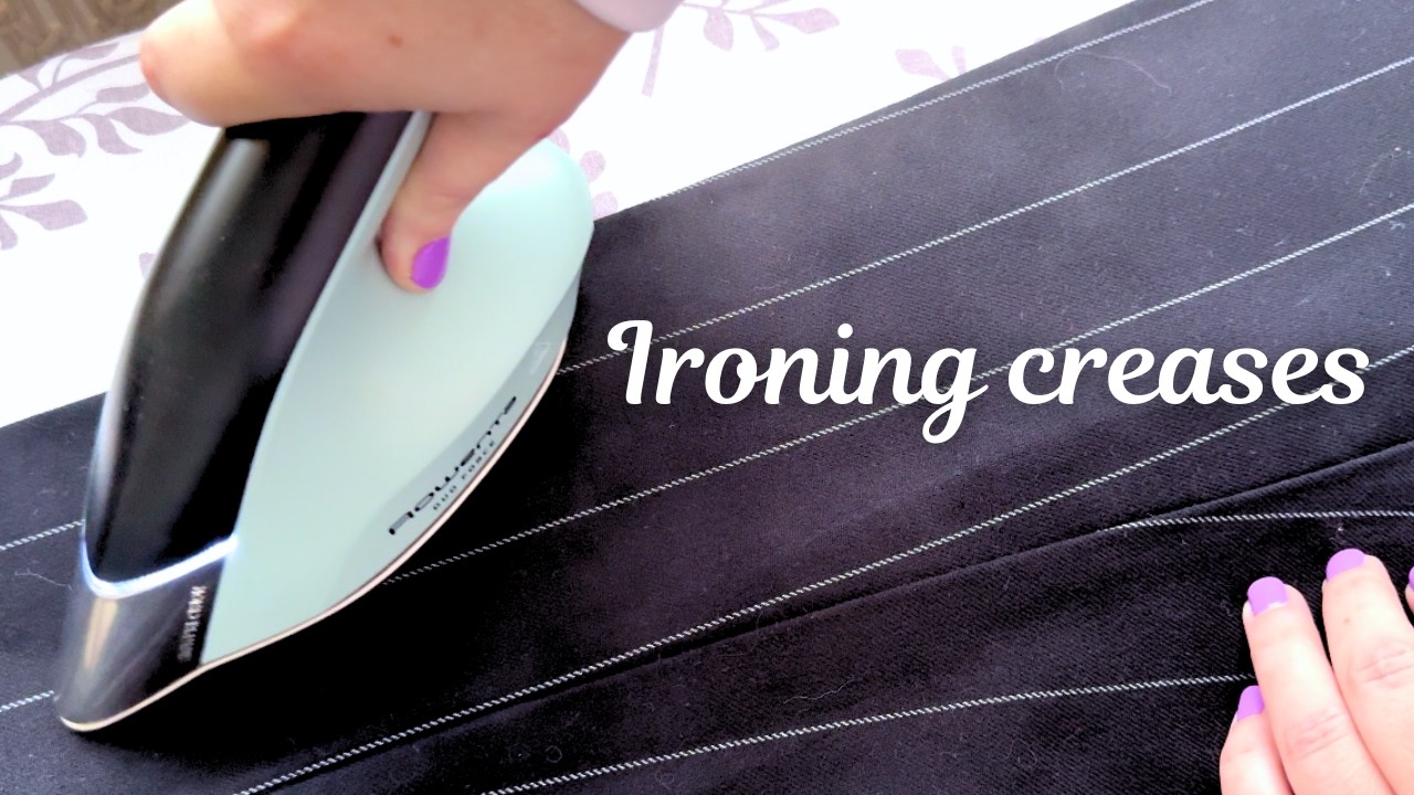 Ironing Sharp Creases into Black Pinstripe Pants
