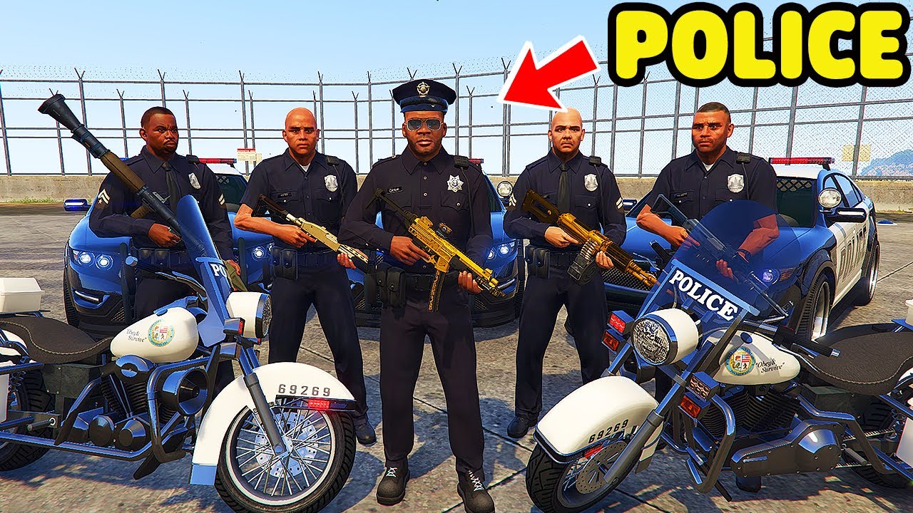 Franklin Become Police Officer and Found Traitor in Police Station in GTA 5 | SHINCHAN and CHOP