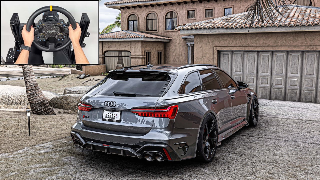 Audi RS6 | Forza Horizon 5 | Steering Wheel Gameplay