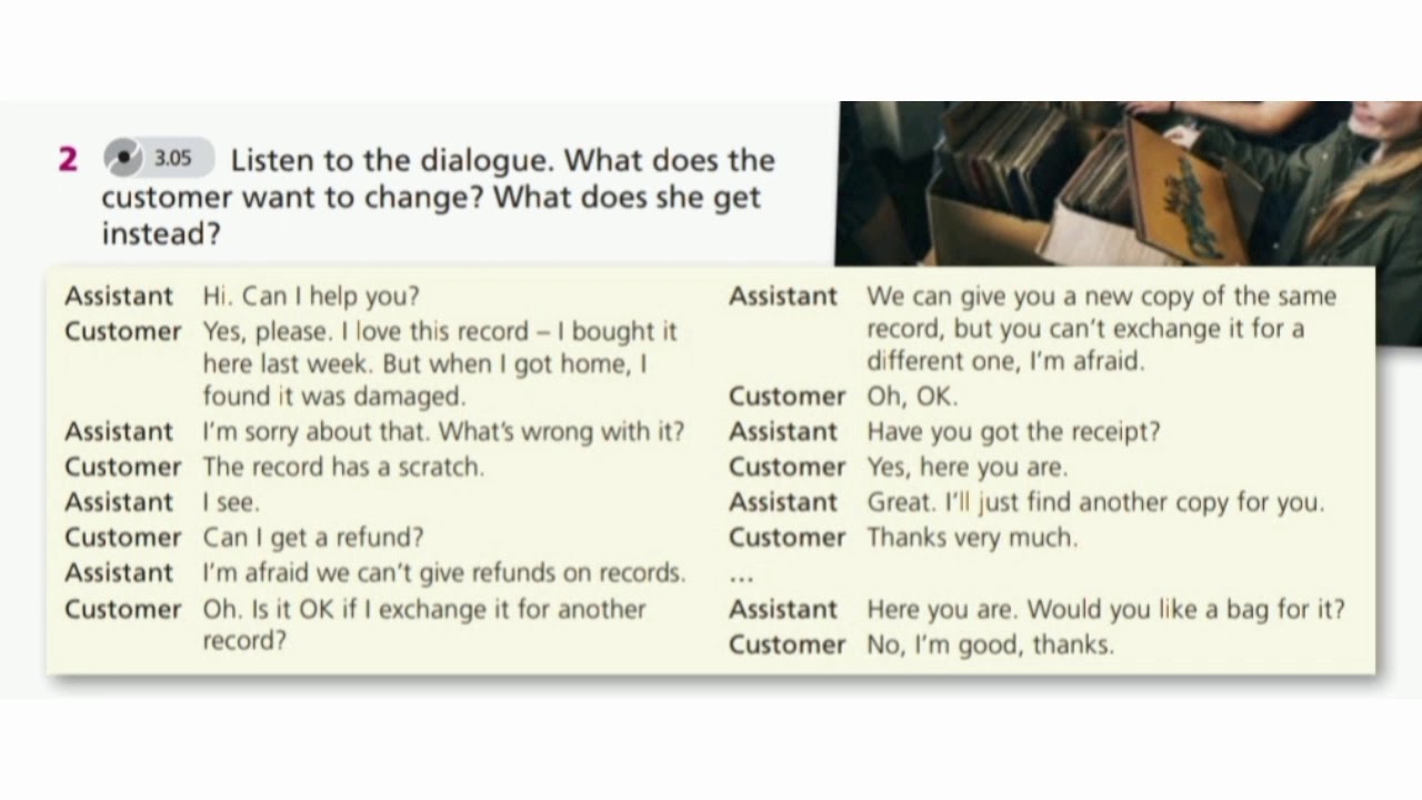 English Plus 9. Module 7.Changing something in a shop. Ex 2 p. 86