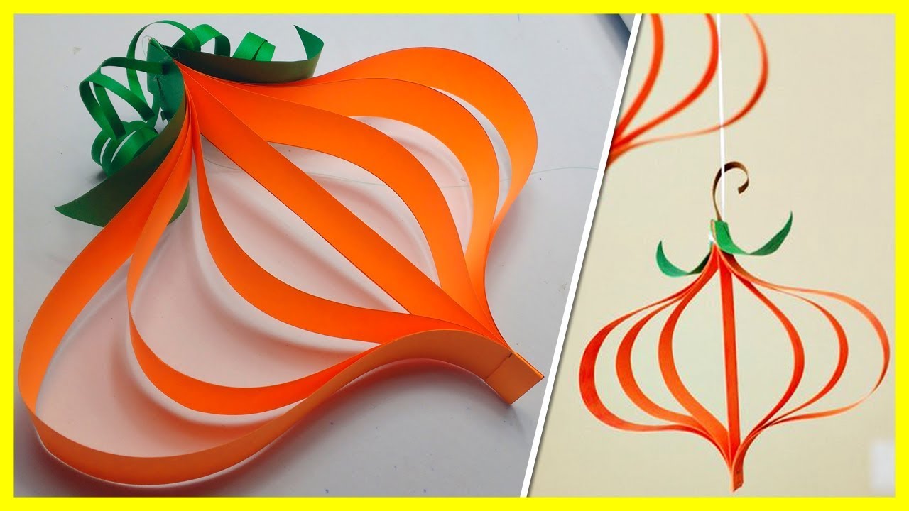 CALABAZAS COLGANTES DE PAPEL - DECORACIÓN PARA HALLOWEEN- ✂️ Crafty DIY Reciclaje
