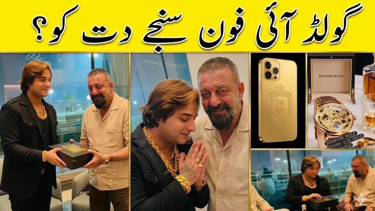Kashif Zameer Gifts Gold iPhone to Sanjay Dutt in Dubai – Video Goes Viral
