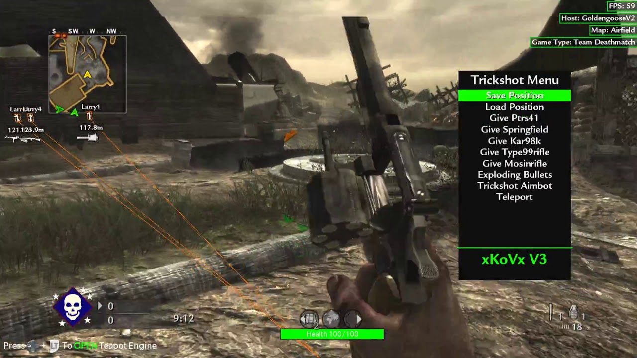 xKoVx V3 world at war multiplaye mod menu with download (XBOXRGH)
