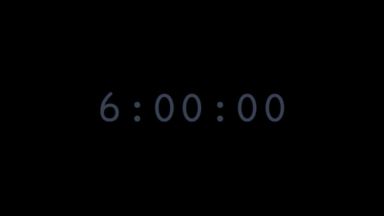 6-Hour Totally Silent Timer (black screen)
