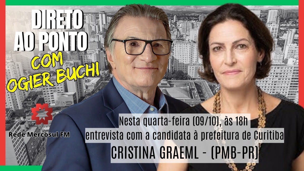 DIRETO AO PONTO - Entrevista com Cristina Graeml candidata à Prefeitura de Curitiba - (PMB)