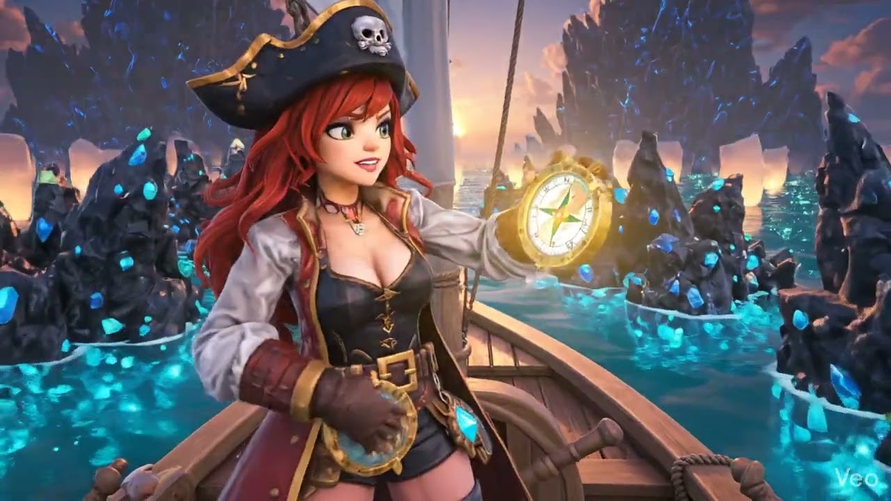 Piraten inmitten eines prächtigen Schatzes