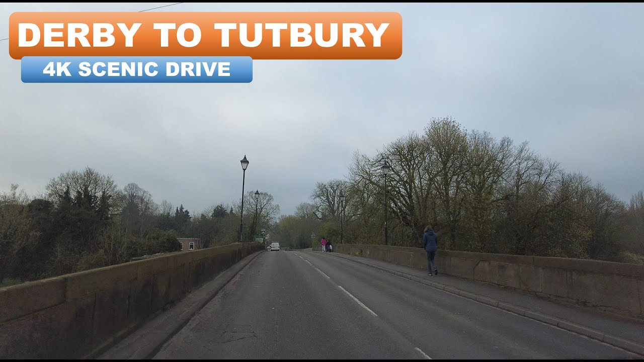 Derby to Tutbury - 4K Scenic Drive