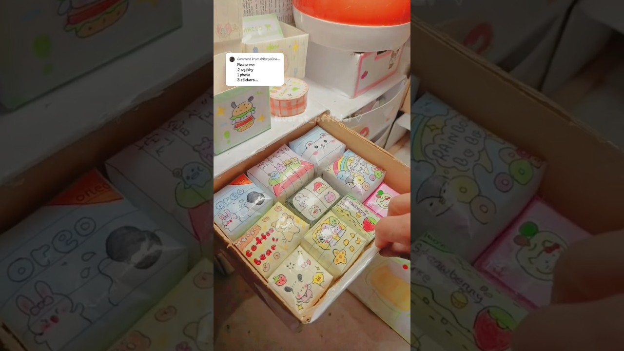 packing order fake📦🌷|#sticker#squishy#photocard#papersquishyacking#packingfakeorder#shorts#trending