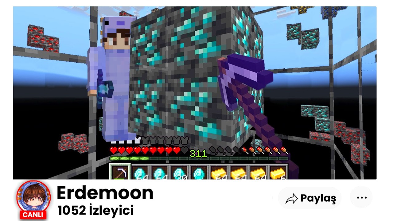 Minecraft'ta Yayıncı Farkedene Kadar X-RAY Kullandım