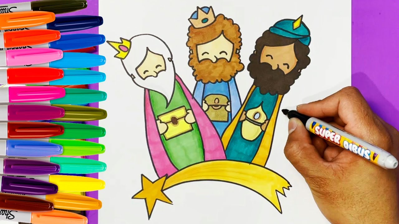 COMO DIBUJAR A LOS TRES REYES MAGOS | How to draw the Three Kings easy