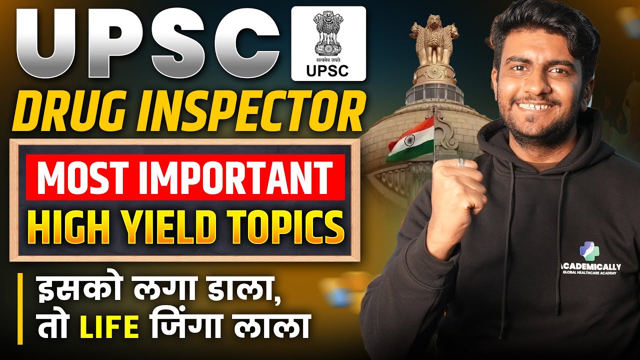 UPSC drug Inspector Preparation 2025 | How to Start UPSC Drug Inspector Preparation from Scratch?