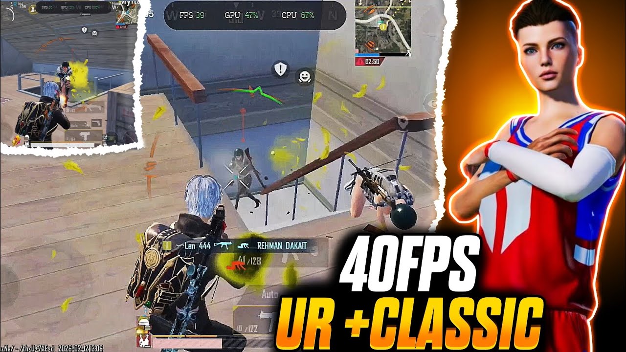 UR+Classic in 40 fps 🚀-BGMI 🇮🇳