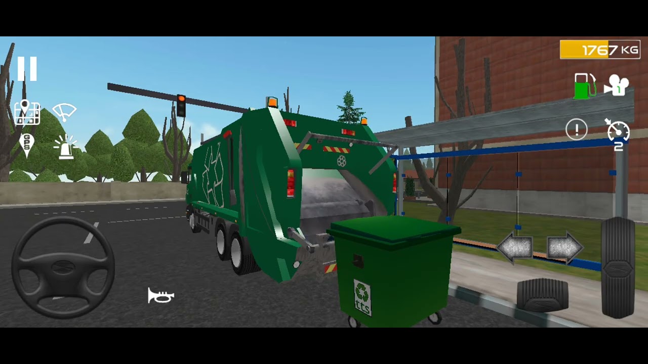Trash truck simulator/ ramassage des poubelles 