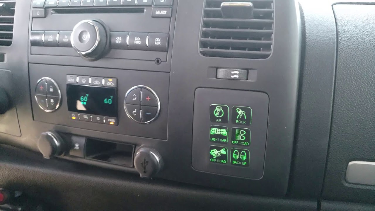 2011 GMC Sierra 4x4, Custom Switch Panel Modification Using U-Con 2.0