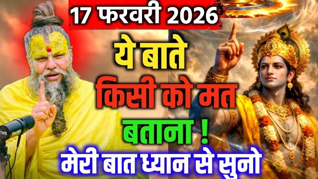 17 फरवरी 2026 सत्संग।। प्रेमानंद जी महाराज।। ये बाते किसी को मत बताना मेरी बात ध्यान से सुनो