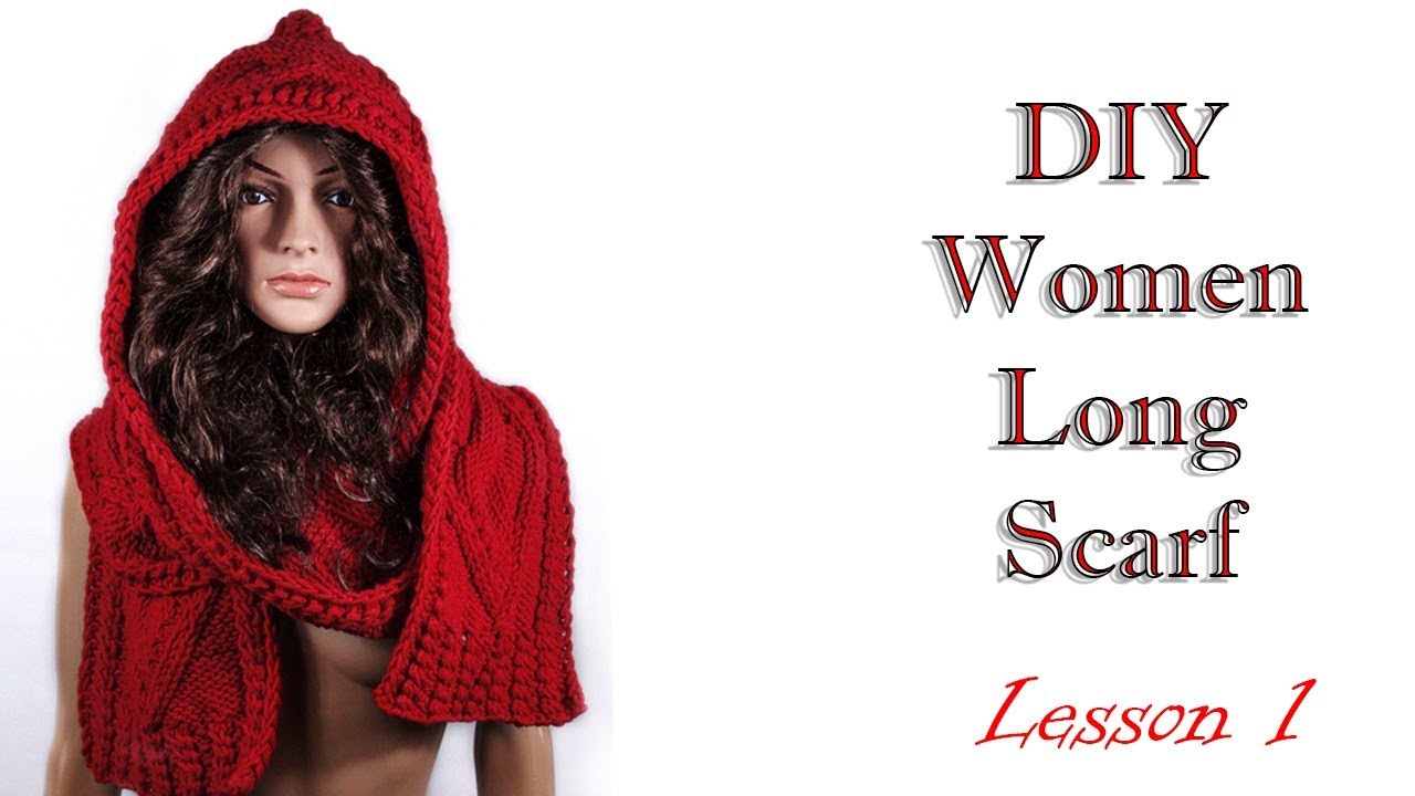 Шарф  3 метра МК начало / DIY Knitting Long Scarf - Lesson 1