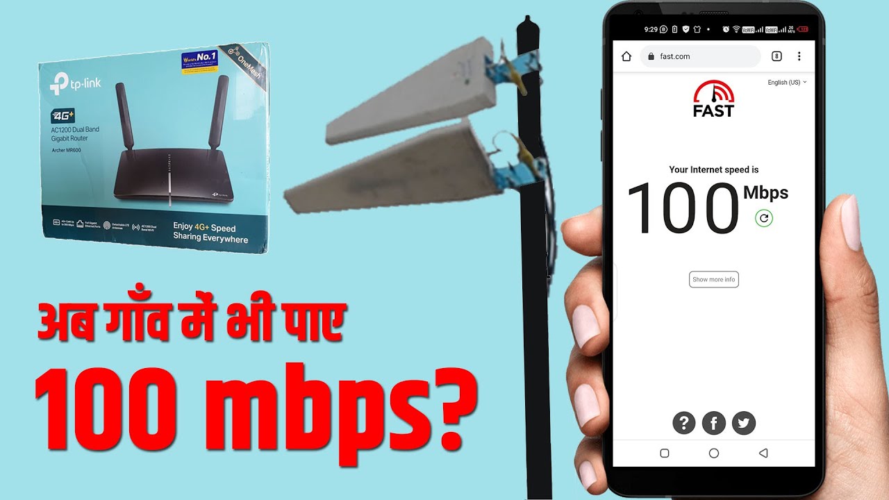 TP-Link MR600 | Comparison between Stock Antenna and  LPDA External Antenna and Mi A1 | Markin seven