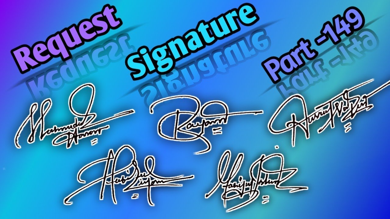 The Best Signature Examples। How to Draw Custom Signature। Signature Part - 149