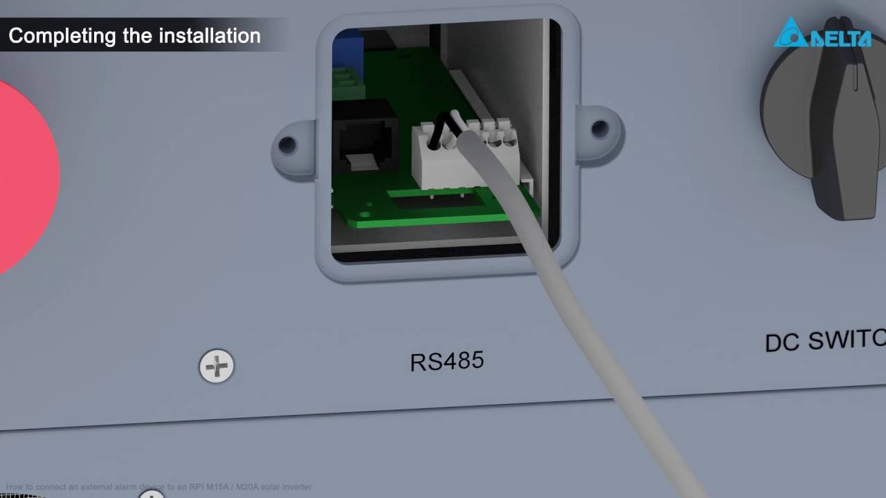 M20A Solar Inverter: Connecting an external alarm device