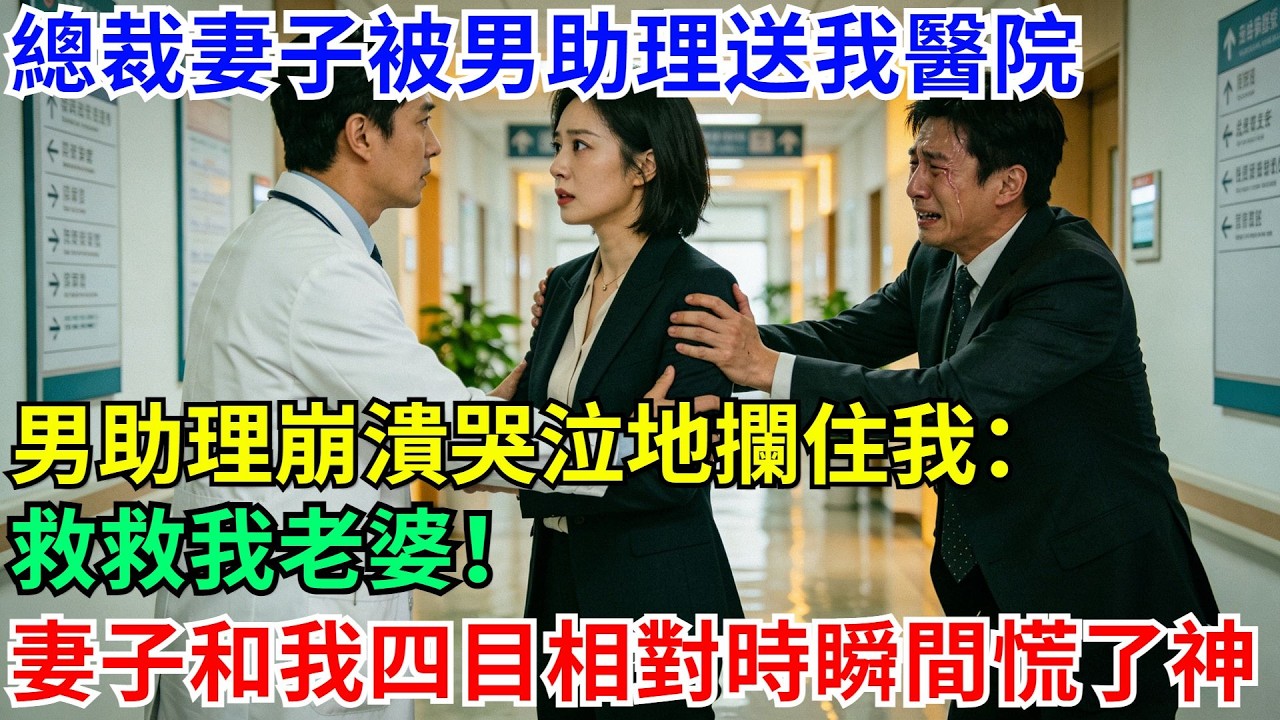 總裁妻子被男助理送我醫院，男助理崩潰哭泣地攔住我：救救我老婆！妻子和我四目相對時瞬間慌了神#男頻小說#都市#故事#小說#爽文