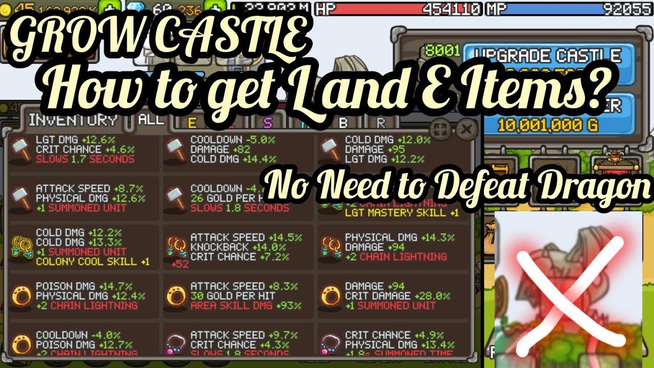 GROW CASTLE EASIEST WAY TO GET L AND E ITEM NO NEED TO DEFEAT DRAGON HOW??? #growcastle #trending