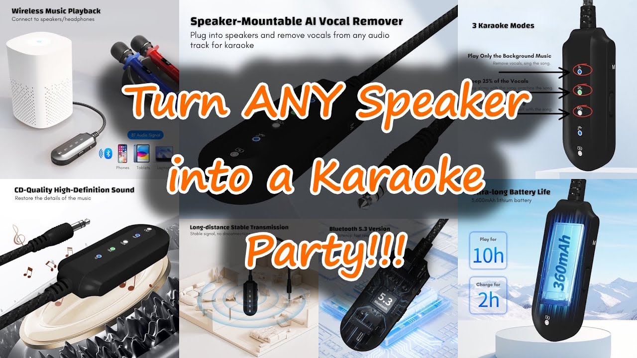🎤 Turn ANY Speaker into a Karaoke Machine! AI Vocal Remover + Bluetooth Adapter Device