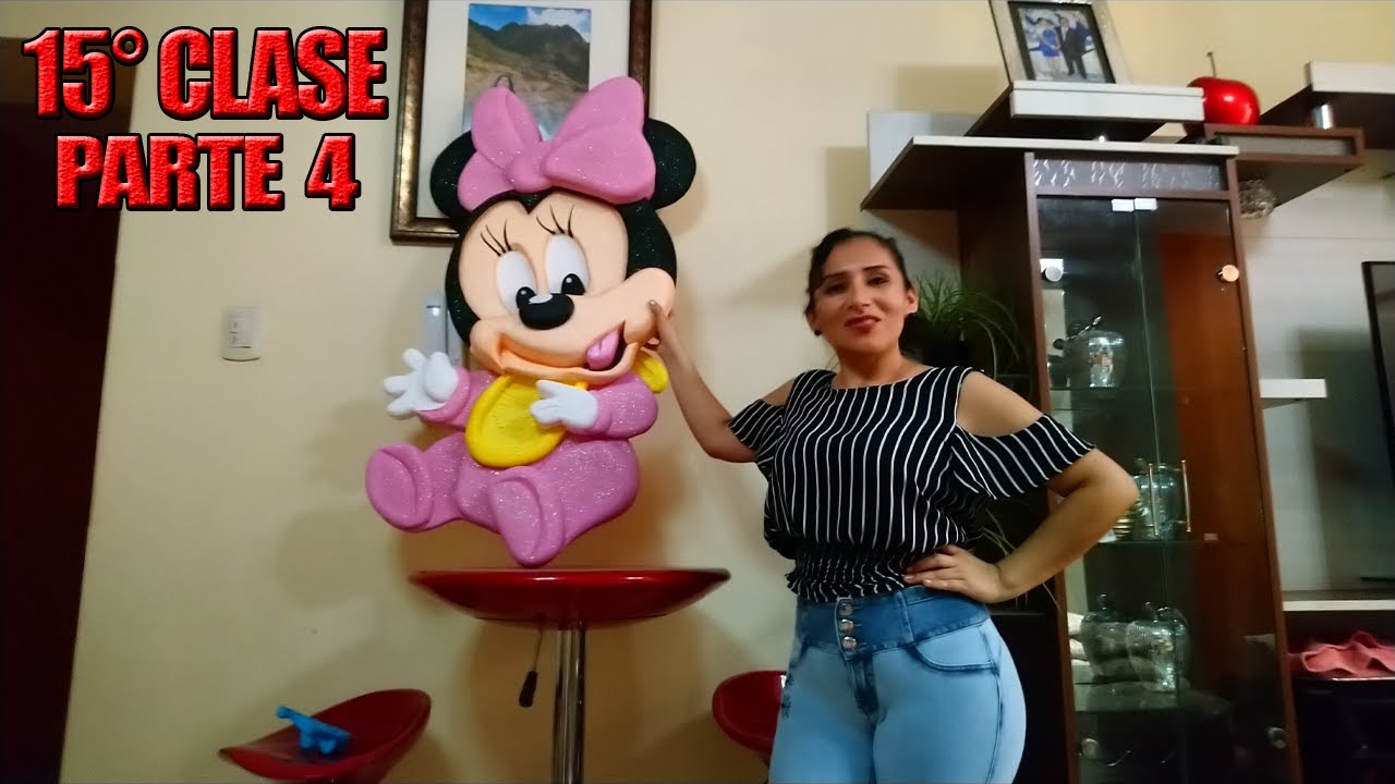 ✔15°CLASE CON SOLANGE (PARTE 4): PINTADO BÁSICO Y ACABADO DE FIGURA 2D DE LA TEMATICA MINNIE BEBE