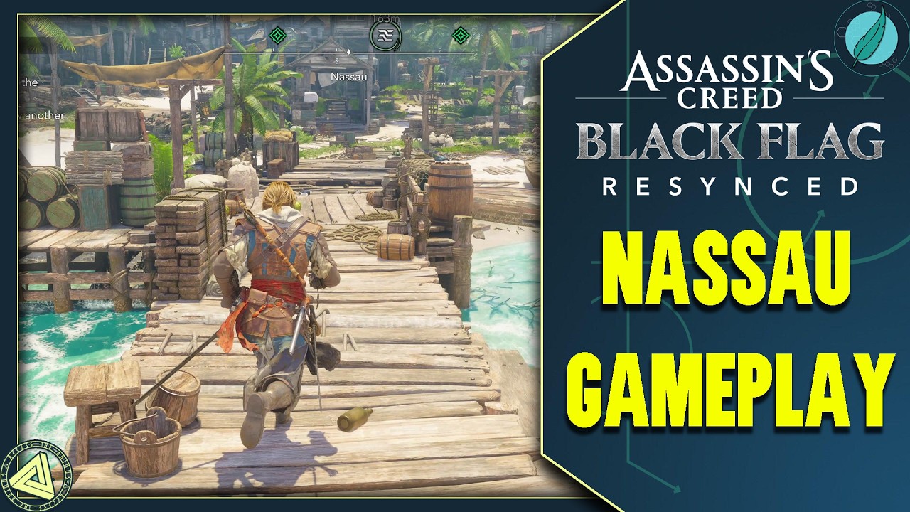 12 минут НОВОГО геймплея Assassin's Creed Black Flag с улучшенной синхронизацией в Нассау (исслед...