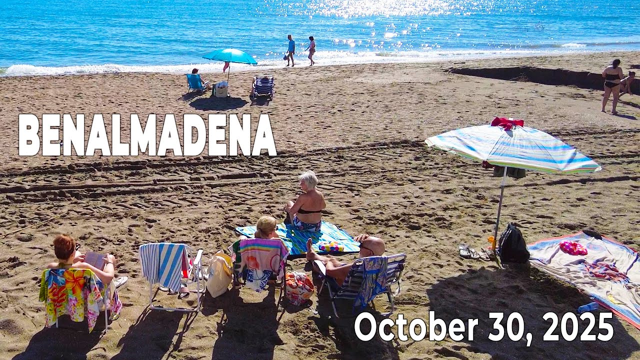 Benalmadena October 30, 2025 Promenade Walk Malaga Costa del Sol Spain [4K]