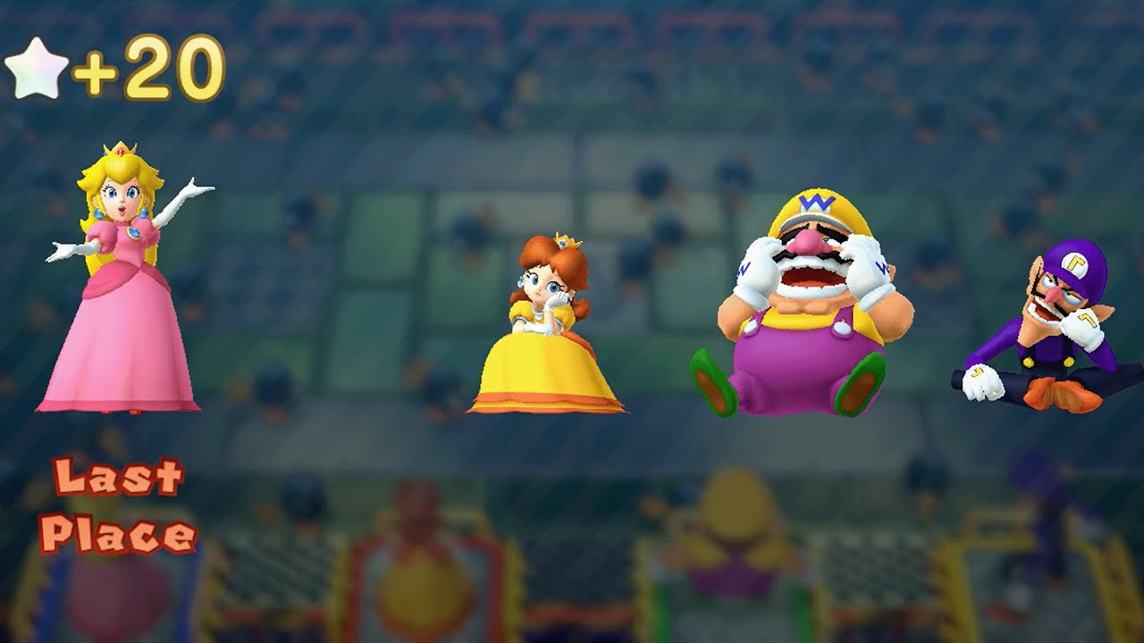 Mario Party 10 - Peach vs Daisy vs Wario vs Waluigi - Airship Central