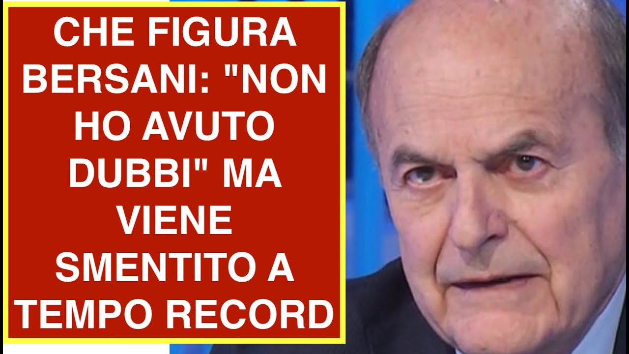 CHE FIGURA BERSANI: 