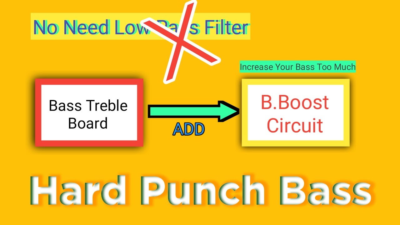 How to Increase Bass Of Your Bass Treble & Low Pass Filter || Bass Boost Circuit Diagram ||Xtra Bass