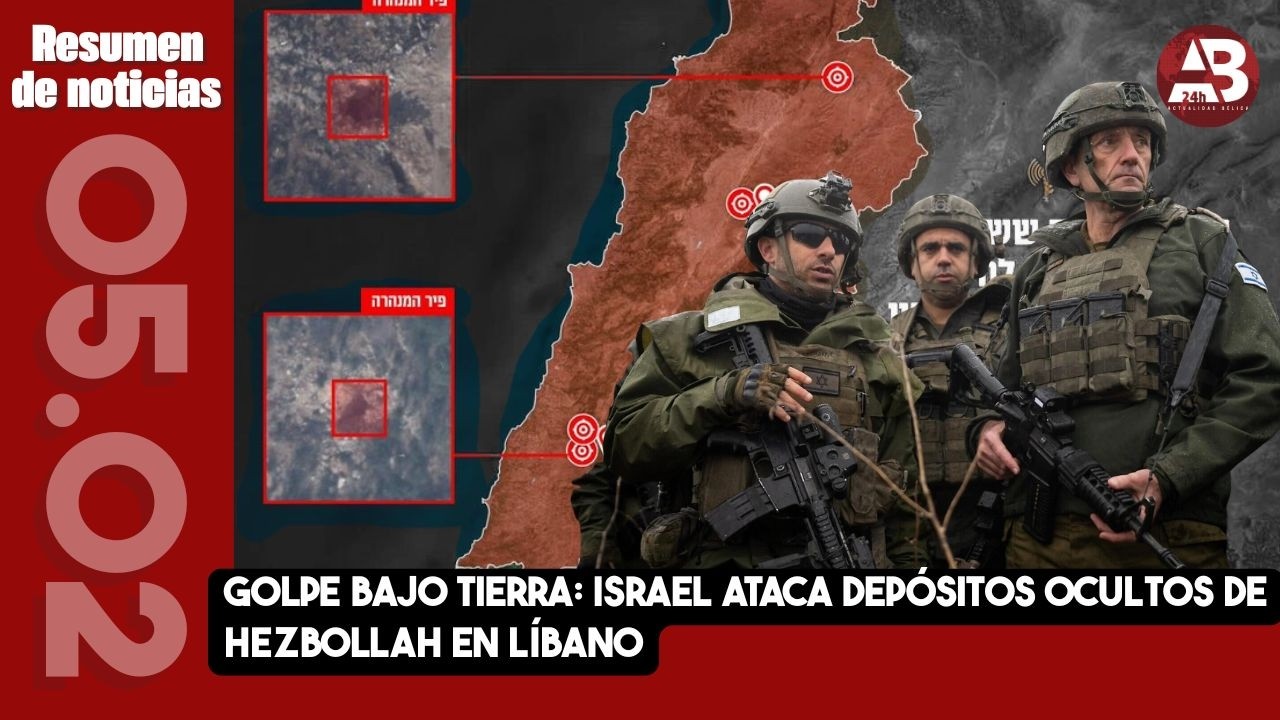Golpe bajo tierra: Israel ataca depósitos ocultos de Hezbollah en Líbano