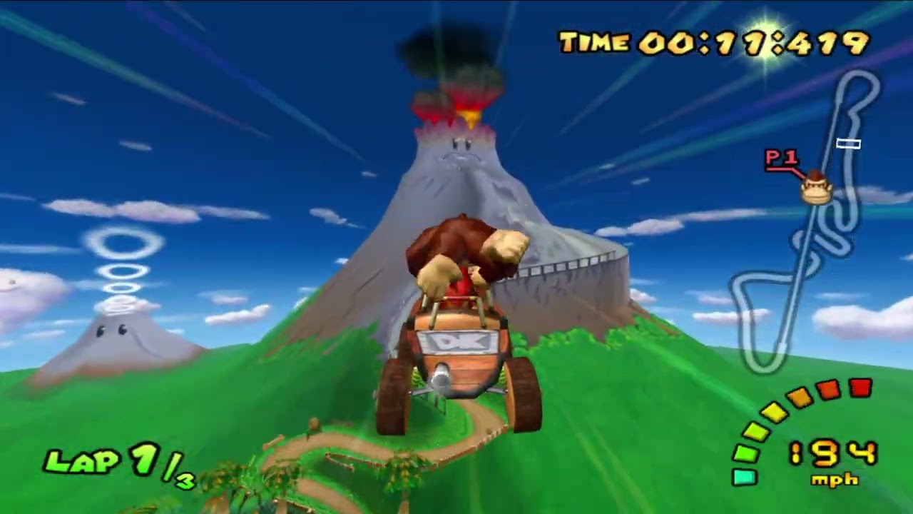 Mario Kart Double Dash!! - All Characters Getting Launched from the DK Mountain Cannon Animations