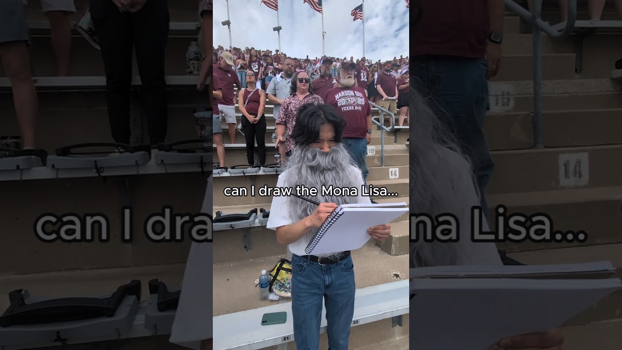 can I draw the Mona Lisa in a FOOTBALL GAME??